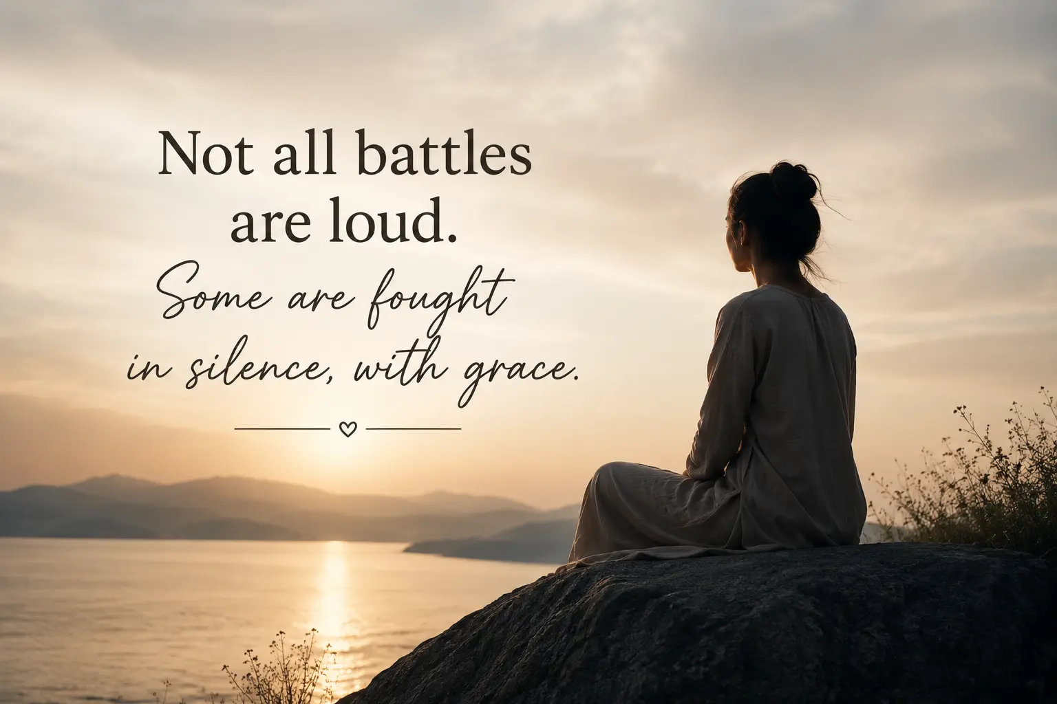 Not all battles are loud. Some are fought in silence, with grace.